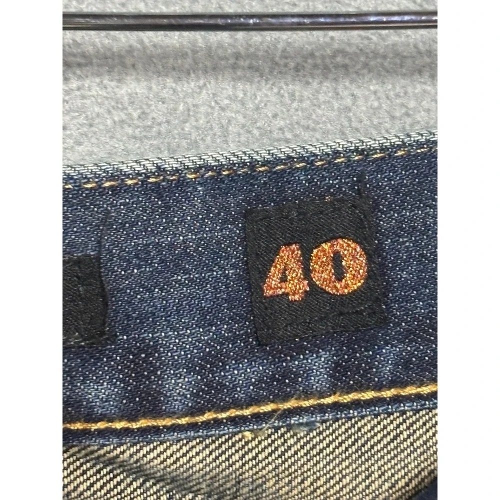 Y2K Ed Hardy Christian Audigier 2009 Button Fly Classic Baggy Denim Jeans Sz 40